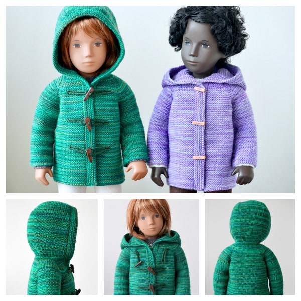 Danforth Duffle Coat Knitting Pattern for Sasha Dolls