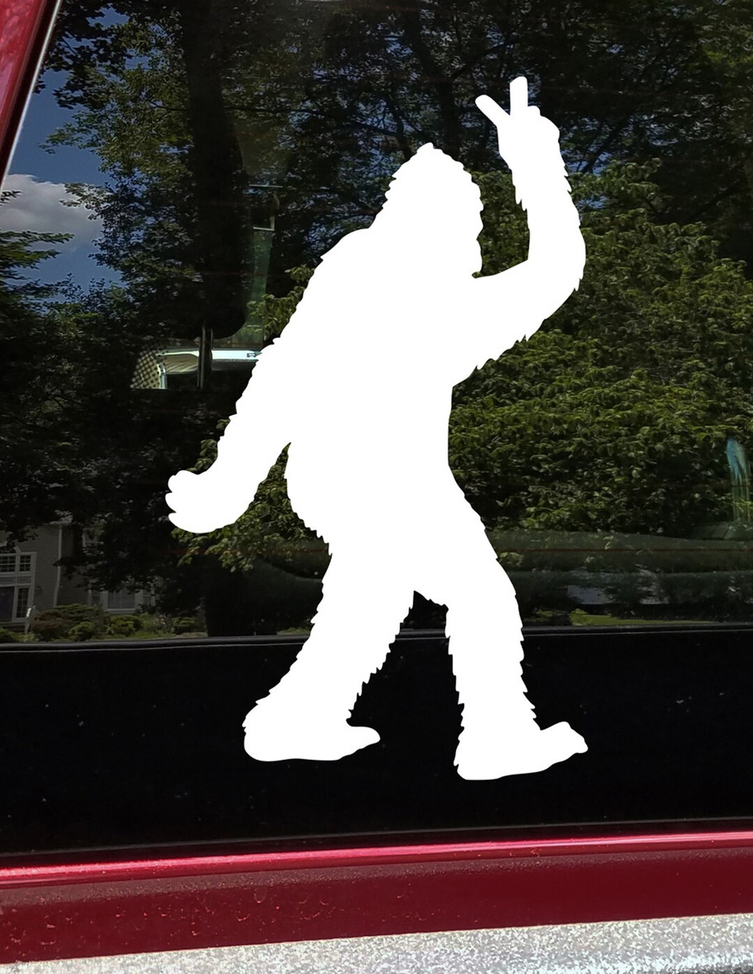 Bigfoot Peace Sign Sticker - Etsy