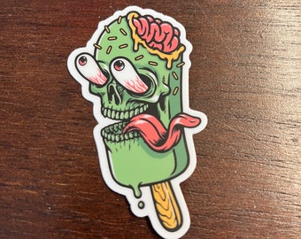 Zombie Ice Cream Sticker