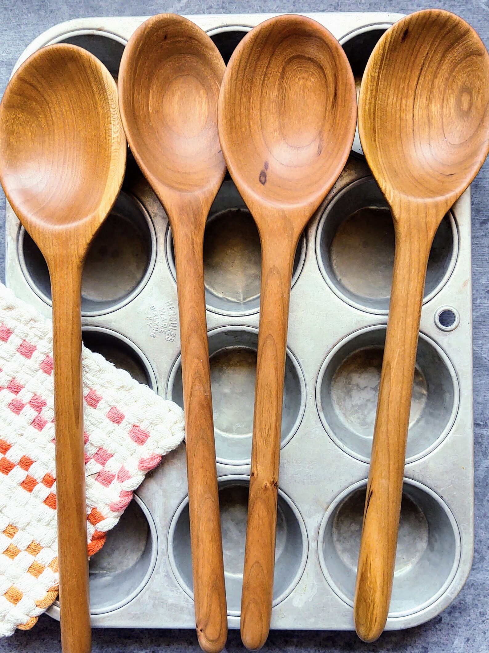 Hand Carved Wooden Spoon Large Cooking Spoon Nonstick Etsy