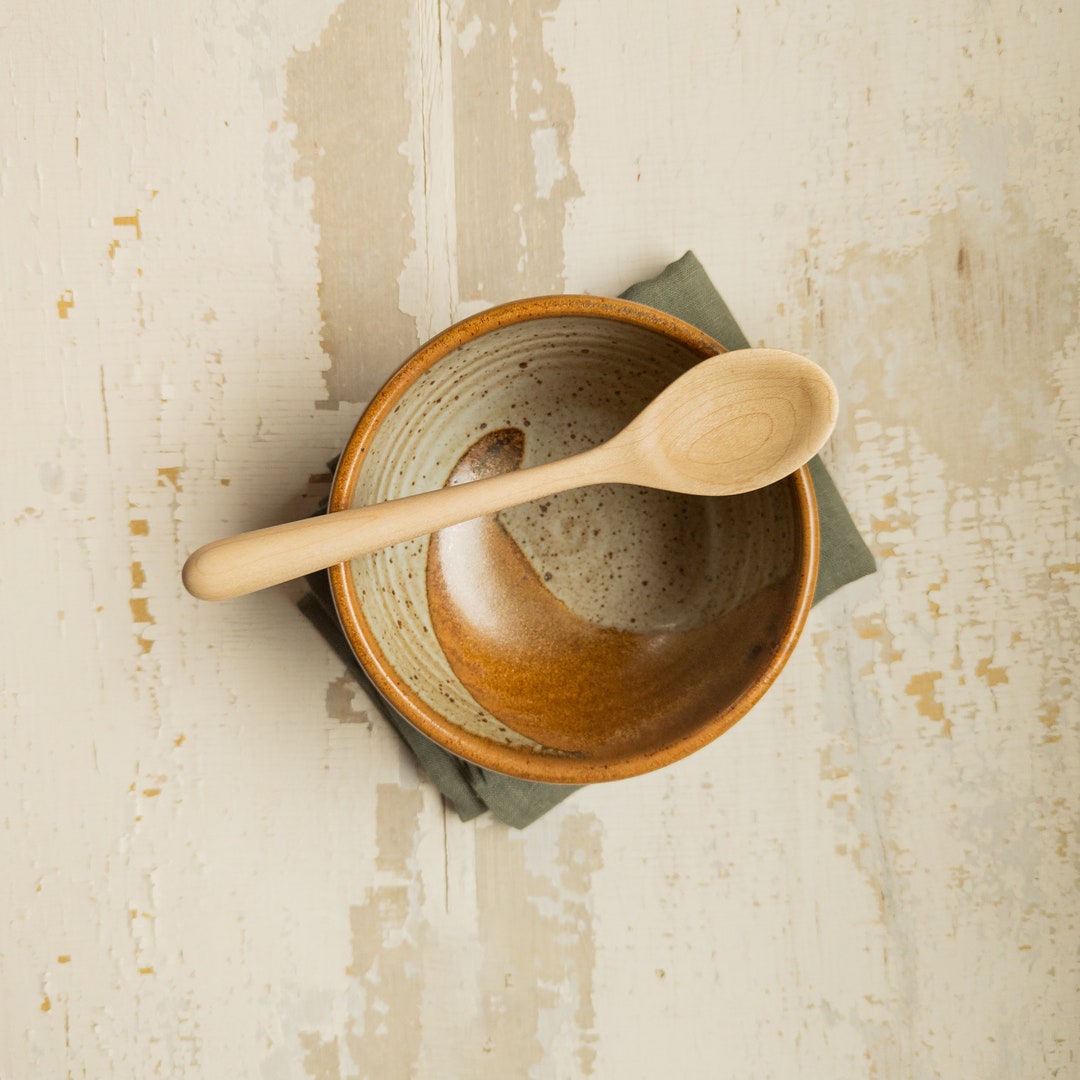 Handcarved Wooden Spoon, Maple Wood Eating Spoon, Porridge Cereal Spoon