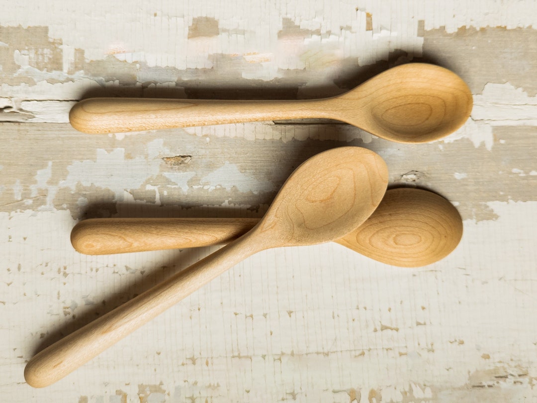 Handcarved Wooden Spoon, Maple Wood Eating Spoon, Porridge Cereal Spoon