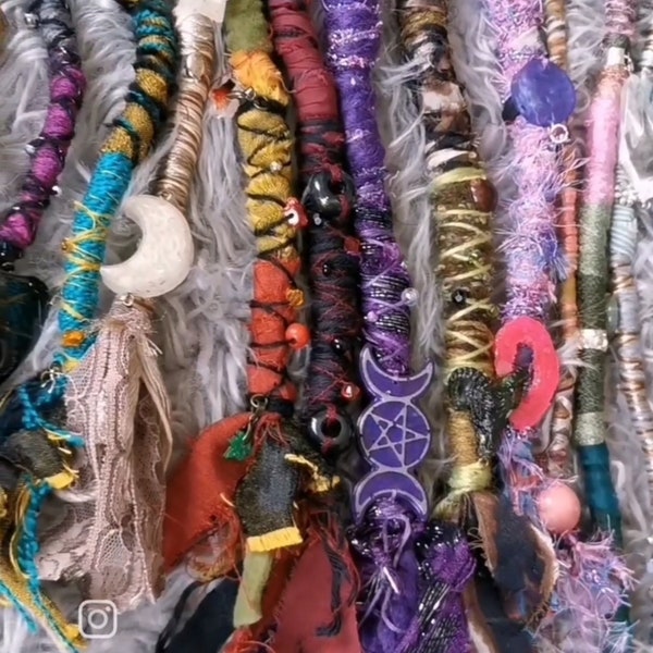 CLIP-IN DREADLOCKS, Custom length, Instant Faux Dreads, Two Per Clip, Accent Extensions/Hair Wraps, Any Colour, With Eco Resin Charms