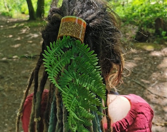 GIANT DREAD BEAD, Dreadlock Ring, Dreads Accessory For Half Pony Tails/Viking Braids, Eco Resin & Bio Glitter, Chunky Loc Bead, Braid Sleeve