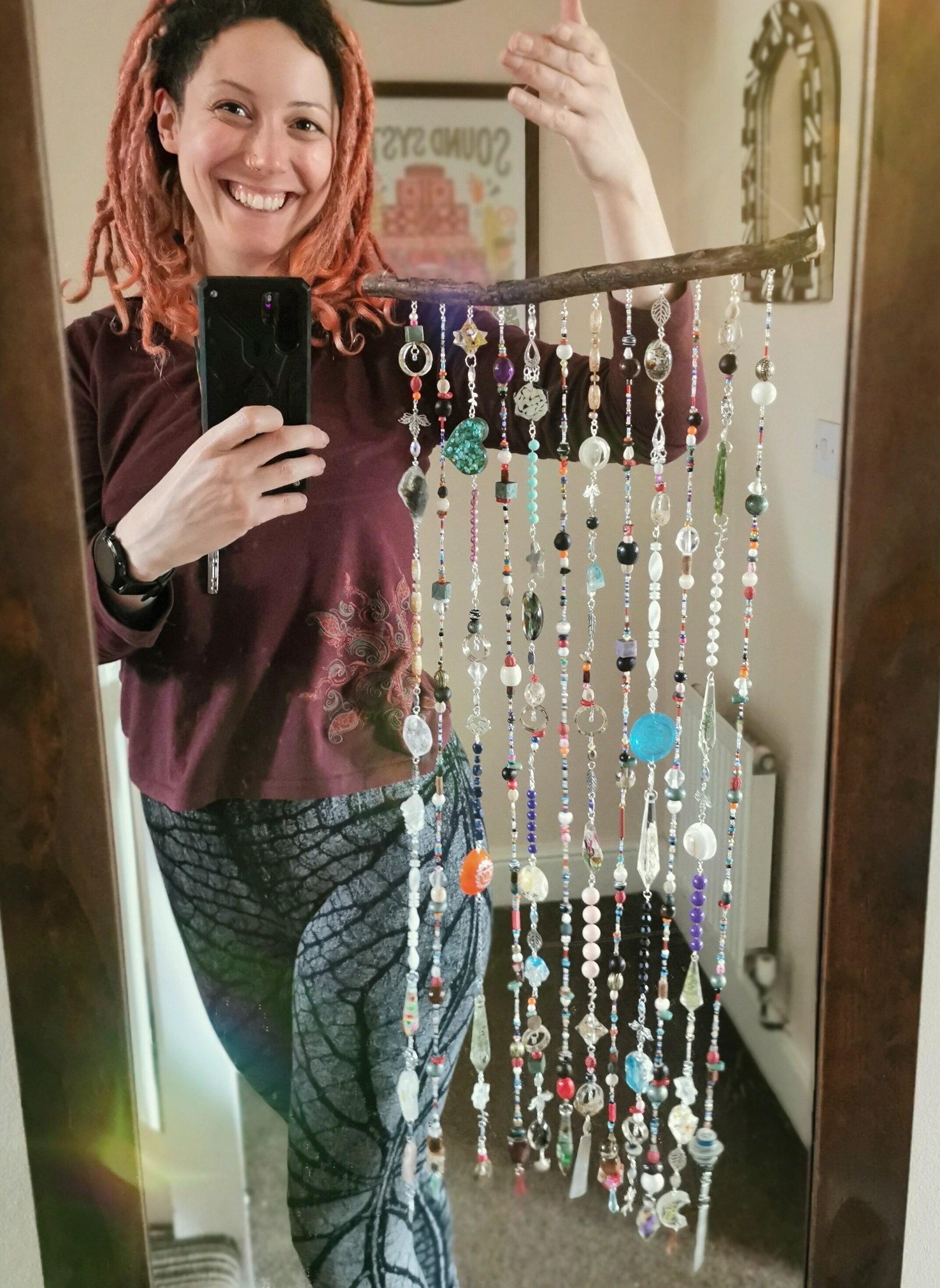 NATURE SUNCATCHER Beaded Curtain Shells Flowers Gemstone Etsy UK