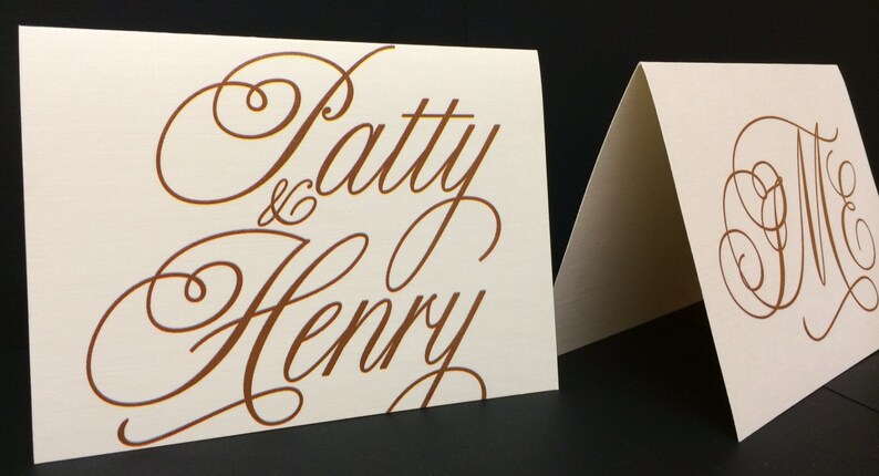 25 Personalized or Monogrammed Stationary Sets with Envelope /& Return Address Printed Wedding Birthday Events CUSTOM COLORS Thank You Card