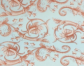 4 Sheets Italian Paper fluer design 9 x 12 Agua base