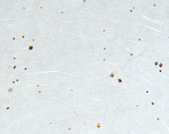 4 Sheets Gold & Solver confetti paper Vintage design 9 x 12