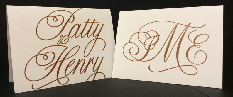 25 Personalized or Monogrammed Stationary Sets with Envelope /& Return Address Printed Wedding Birthday Events CUSTOM COLORS Thank You Card