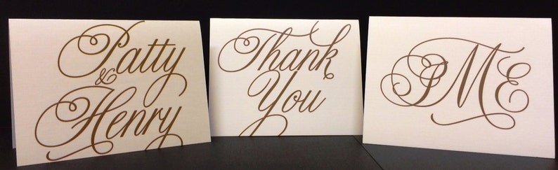 25 Personalized or Monogrammed Stationary Sets with Envelope /& Return Address Printed Wedding Birthday Events CUSTOM COLORS Thank You Card