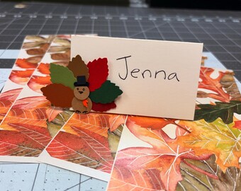 Thanksgiving Kids Craft Kit – Turkey Place Cards, Fall Leaves