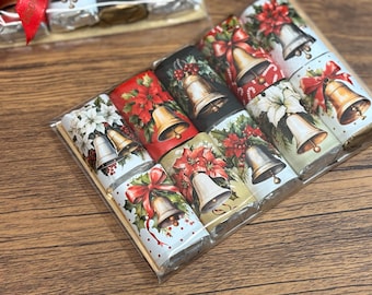 10 Christmas Bells Mini Candy wrappers - Scripture inside