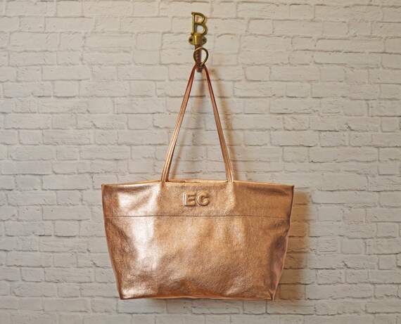 rose gold tote bag