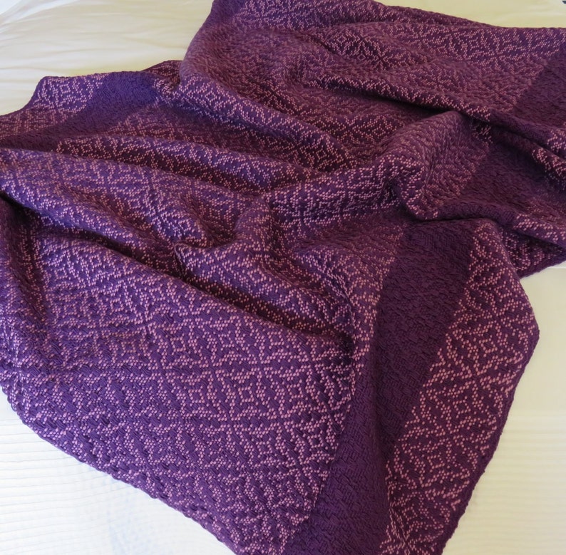 Purple Cotton Lap Blanket Purple and Lavender Afghan Hand | Etsy