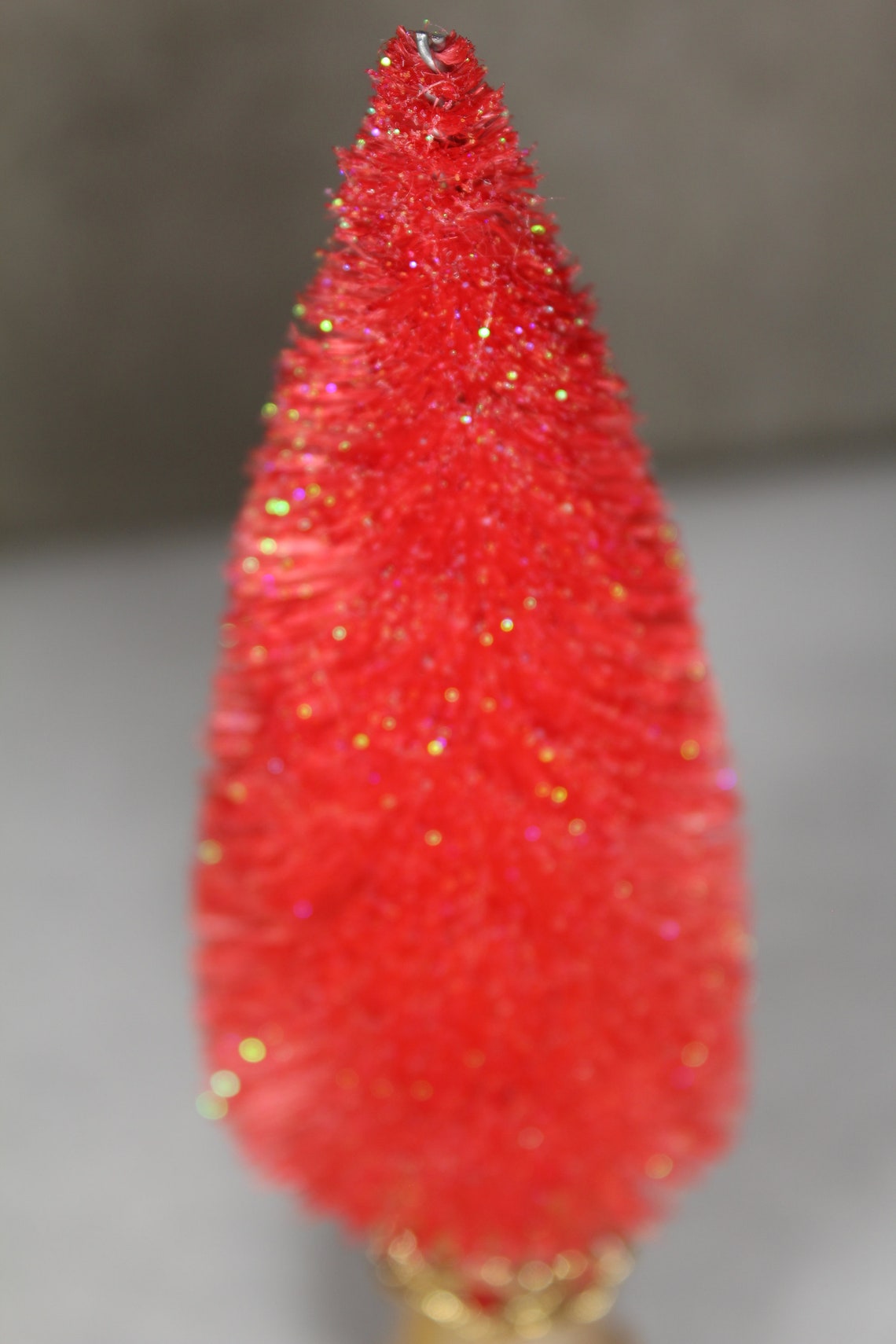 Bottle Brush Tree in a Silver Plated Salt Shaker Etsy