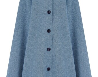 button front skirt etsy