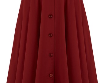 button front skirt etsy