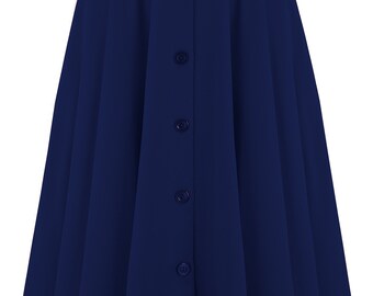 button front skirt etsy