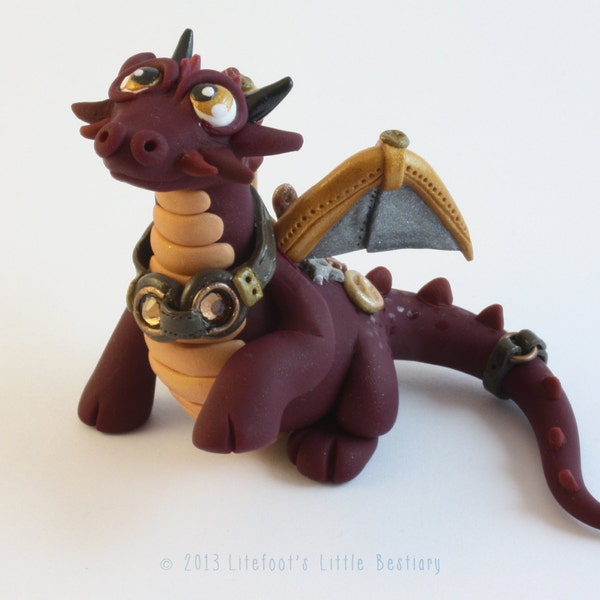 Sprocket, The Maroon Steampunk Dragon