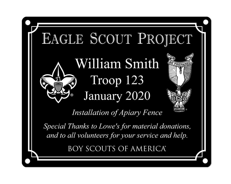 BSA Licensedeagle Scout Project Marker Plaque 10 Years Etsy