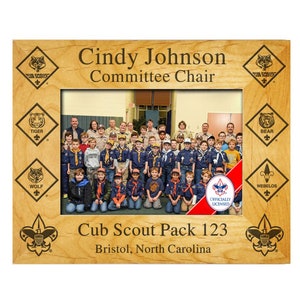 Scout Leader Plaque Frame - Cub Scout Rank Insignia - BSA Licensed - 4 x 6, 5 x 7, or 8 x 10