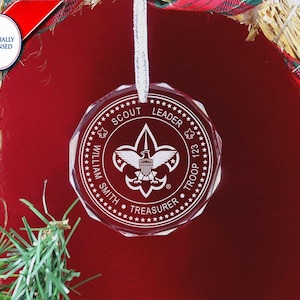 Scout Leader Crystal Ornament - Perfect Way to Recognize Leaders or Committee Members - Officially Licensed