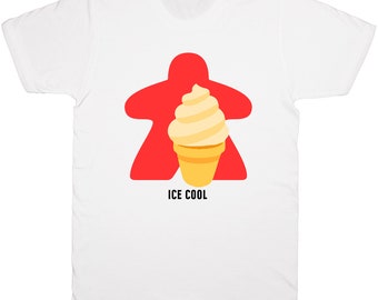 Ice Cool Board Game T-shirt, meeple shirt, gaming clothing, gift for geeks, union made shirt, game night, local game store, game con