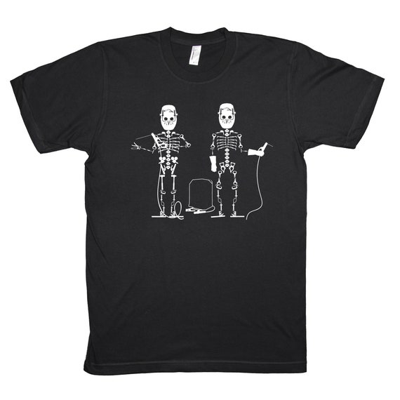 Skeleton Welders T-Shirt – Welding Tools Artwork, 100% Cotton Union Made Graphic Tee