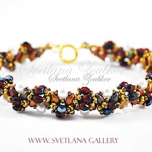 Beading Pattern Tutorial Melody Bracelet Superduo Two Hole Beads