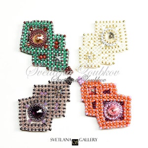 Beaded Pendant Photo Tutorial Argylla CRAW Stitch Beadwork Design