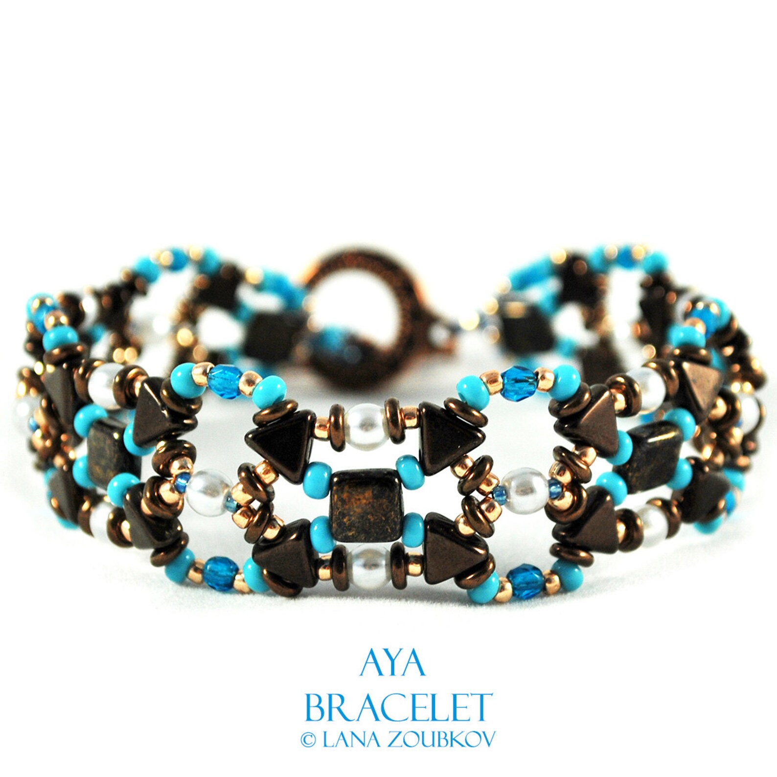Bracelet Beading Bracelet Pattern and Tutorial Aya Featuring Etsy