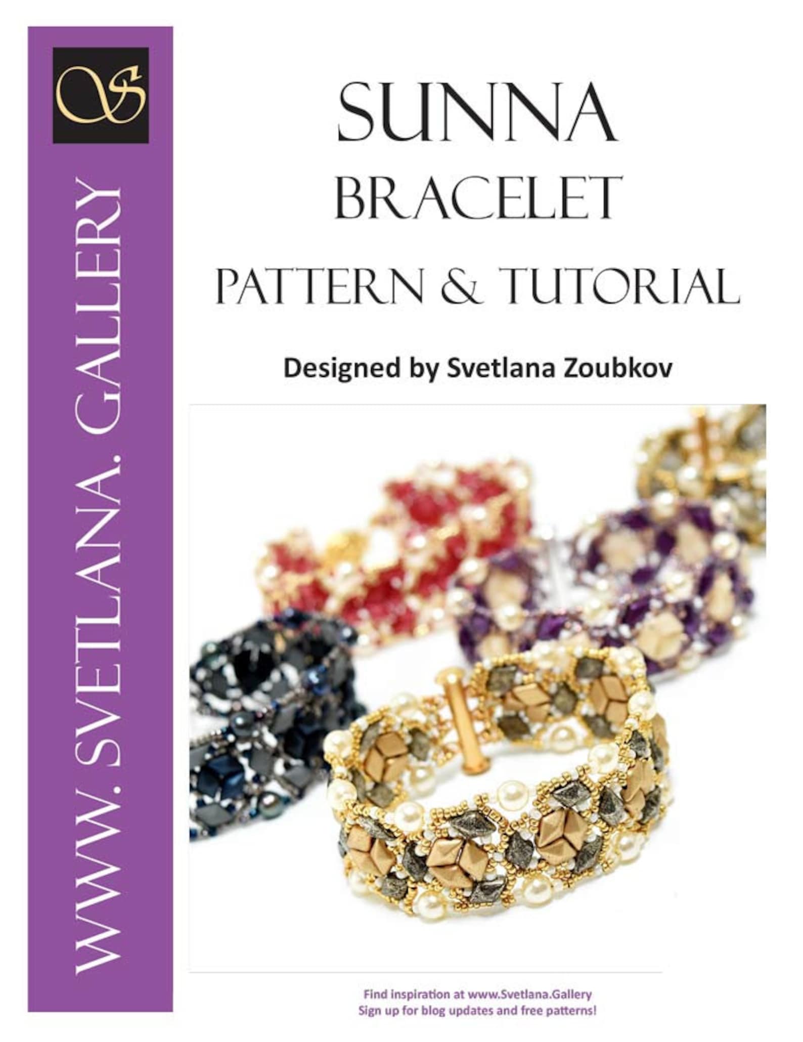 Beaded Bracelet Pattern Tutorial Sunna Diamond Duo Beads Etsy