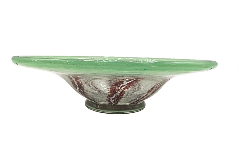 WMF Ikora glazen schaal ART DECO 27 cm groen/bruin afbeelding 2