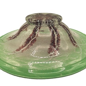 WMF Ikora glazen schaal ART DECO 27 cm groen/bruin afbeelding 3