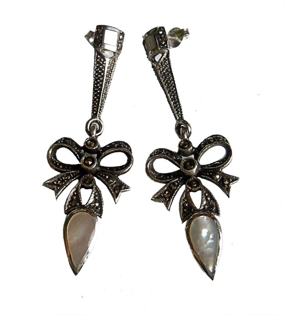Great Art Nouveau loops pendant earrings