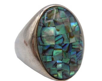 Zilveren Ring met Abalone RG67