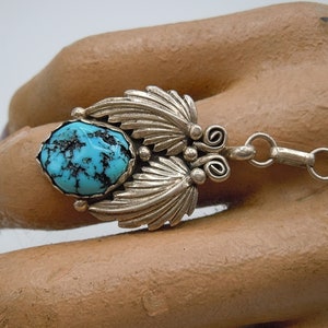 Sterling Zilveren Slave Armband met Kingsman Turquoise afbeelding 3