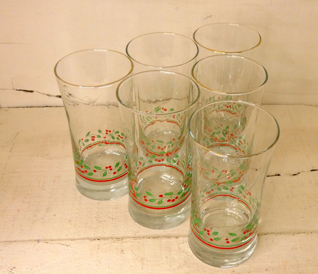 Vintage Arby's 1984 Christmas Collection Holly & Berries Highball ...