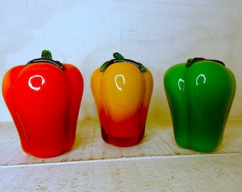 Ręcznie dmuchany szklany łapacz słońca PEPPER - Figurka warzywna ze szkła artystycznego - Obciążnik do papieru - Wybór 3