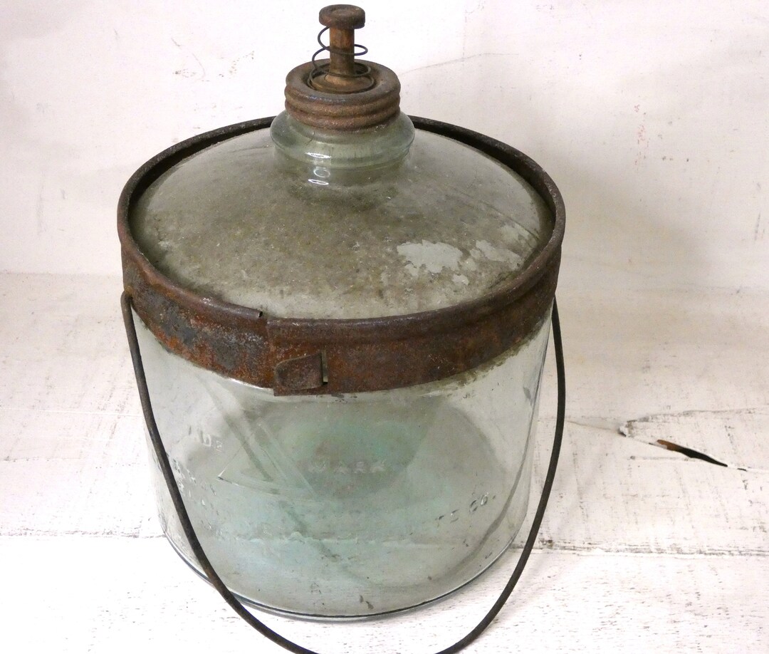 Antique Glass Kerosene Jug by Cleveland Metal Products Etsy