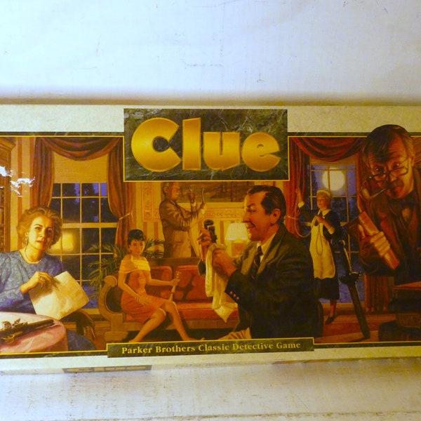 Vintage 1992 CLUE Parker Brothers Detective board game-complete in original box