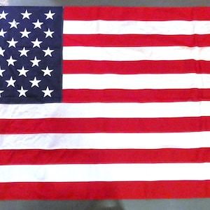 HUGE Vintage American Flag 5' x 9' Made in USA by Flagsource 100% Cotton Bunting