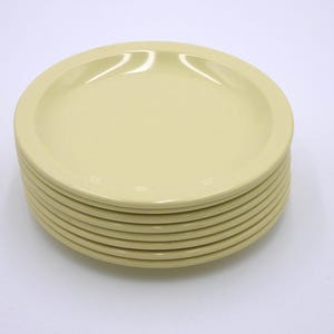 Vintage Texas Ware yellow melamine plates- set of 8