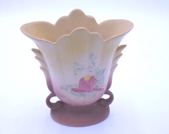 1940s Hull Art Pottery Magnolia Matte 8" Floral Art Deco Vase