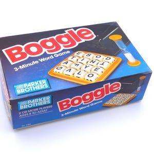1987 BOGGLE 3-Min Word Game- Parker Brother&#39;s Hidden Word Spelling Game