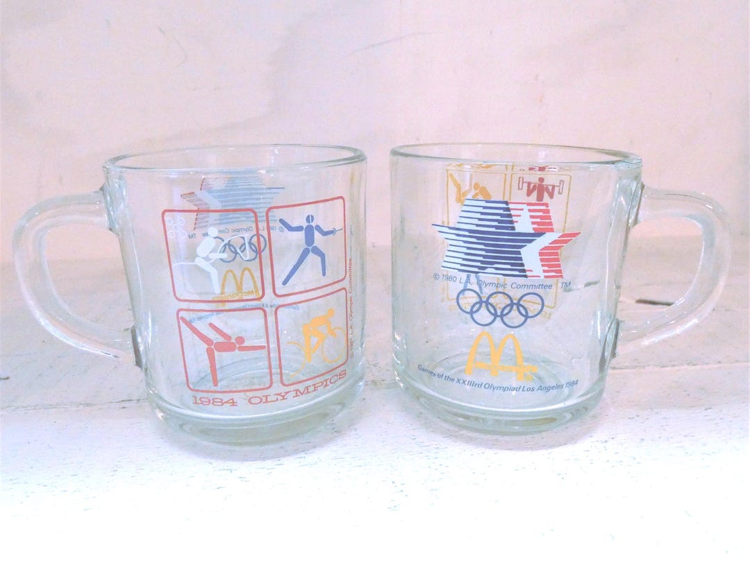 Vintage 1984 Summer Olympics Glass Mugs Mcdonald's Promo Mugs - Etsy