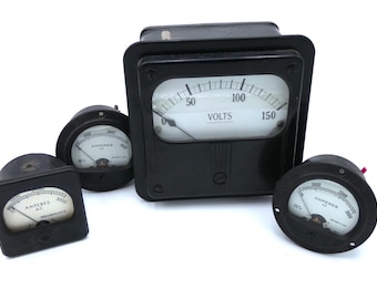 Vintage 1920's to 1960's Yankee Analog D.C. Volt/ammeter, 2 Probes