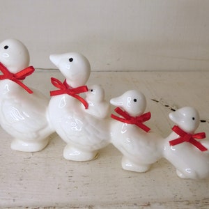 Vintage Applause ceramic Animals on Parade- Duck family figurine