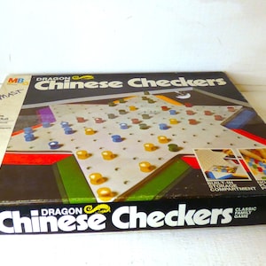 Vintage Milton Bradley Dragon Chinese Checkers 1973-complete game in original box