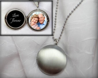 Simple Antique Silver 2 photo Men's locket or Women's locket